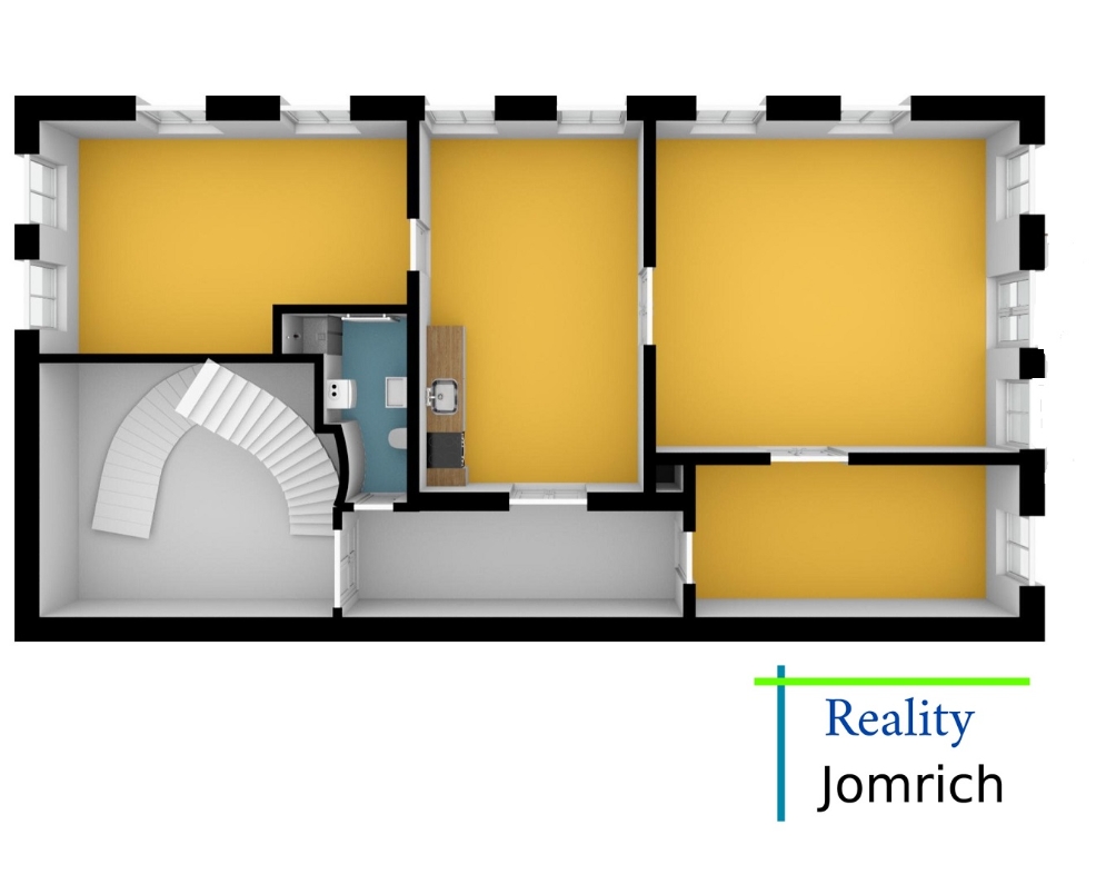Pronájem bytu 4+kk, ca 110 m2, v centru Liberce, nám. Sokolovské 306/7, za 23.700,- Kč + spotřeby.