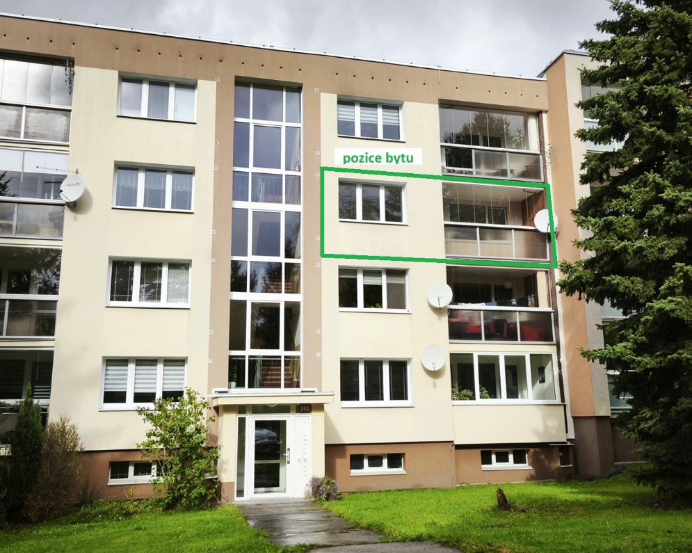 Pronájem pěkného bytu 3 + 1 z lodžií v Liberci, Pavlovice, ulice Borový vrch 292, za 17.500,- Kč + spotřeby.